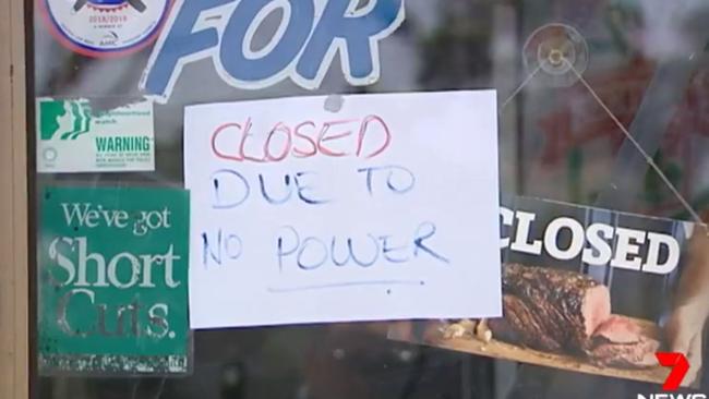 Stores were forced to shut during the Melbourne blackouts.