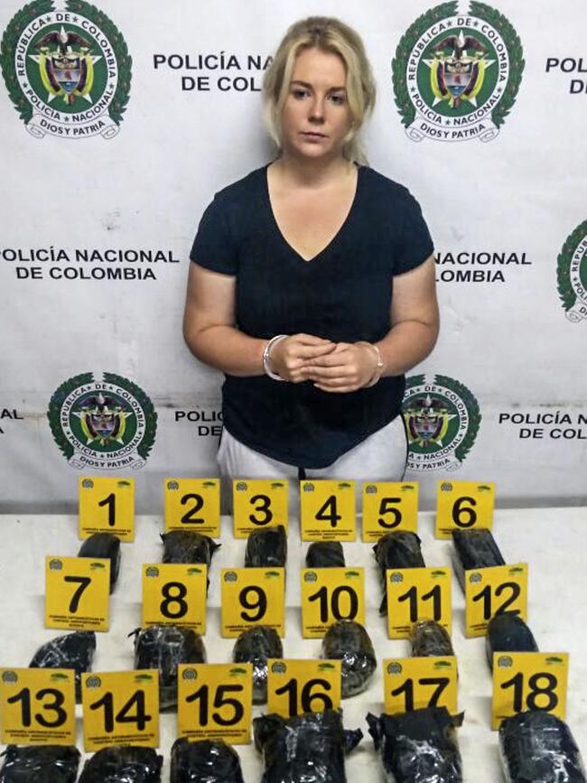 Sainsbury was caught smuggling cocaine in headphones at a Colombian Airport.