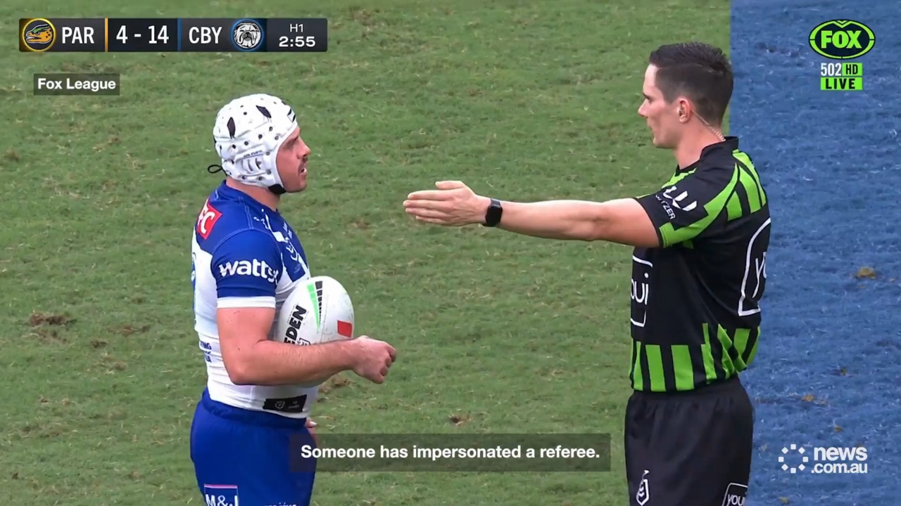 Bulldogs player penalised for impersonating referee