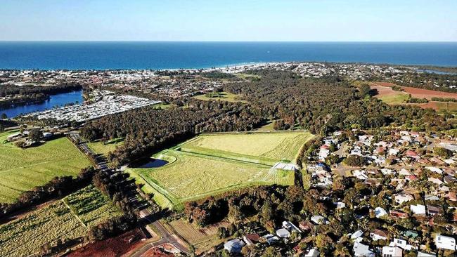 The new Kingscoast Estate with the Tweed Valley Hospital site in the top right corner.