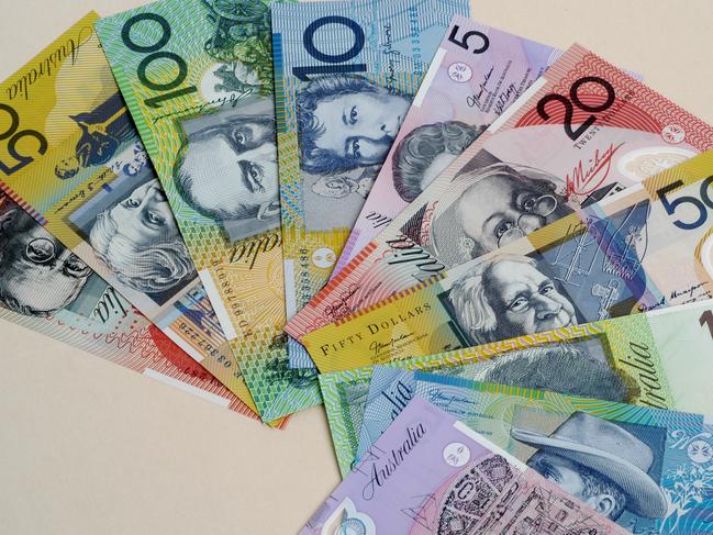 Generic of Australian bank notes. Pic RBA.