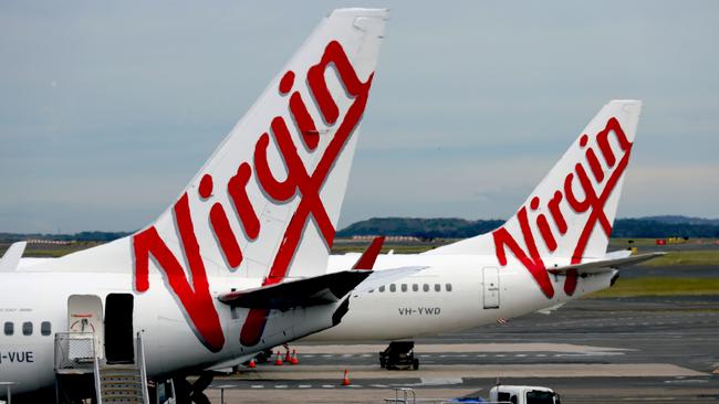 SYDNEY, AUSTRALIA - NewsWire Photos - SEPTEMBER 09, 2022: General generic editorial stock image of Virgin airplane at Sydney Domestic Airport. Picture: NCA NewsWire / Nicholas Eagar