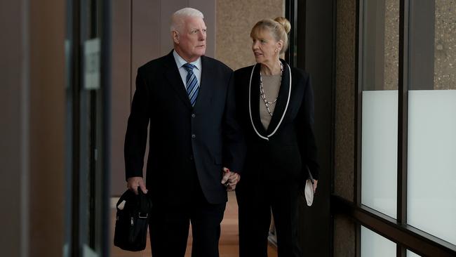 The parents of Ben Roberts-Smith, Len and Sue Roberts-Smith depart the Federal Court of Australia. Picture: NCA NewsWire / Dylan Coker