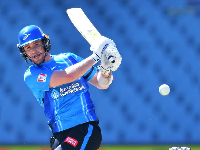 Ian Cockbain batting for the Adelaide Strikers in January. Pic: Mark Brake/Getty Images