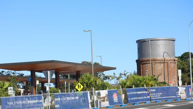 The new Byron bus interchange nearing completion on April 20, 2021. Picture: Liana Boss