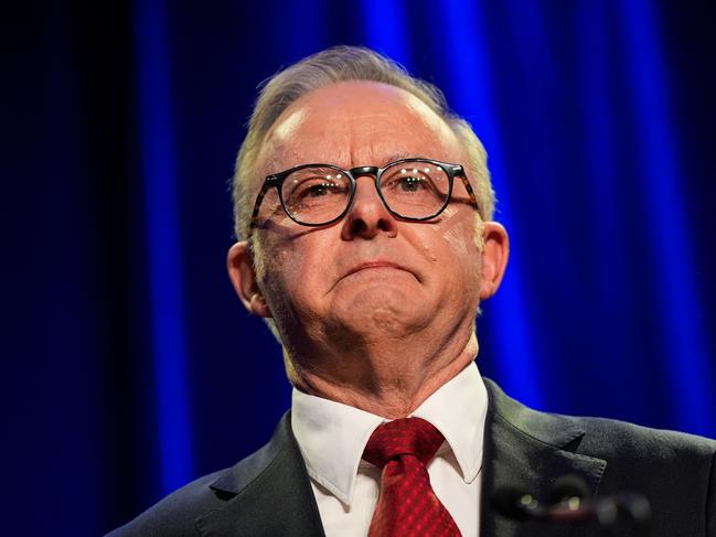 SYDNEY, AUSTRALIA - MAY 03: Prime Minister Anthony Albanese delivers a victory speech at the Labor PartyÃ¢â¬â¢s election night event on May 03, 2025 in Sydney, Australia. Prime Minister Anthony Albanese secured a second term as Australians backed his Labor government amid persistent cost-of-living pressures and global uncertainty. (Photo by Asanka Ratnayake/Getty Images)