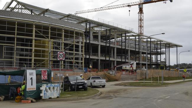 Progress on the construction of USC Moreton Bay. Picture: David Alexander