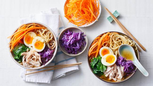 This healthy chicken ramen is ready in just 15 minutes