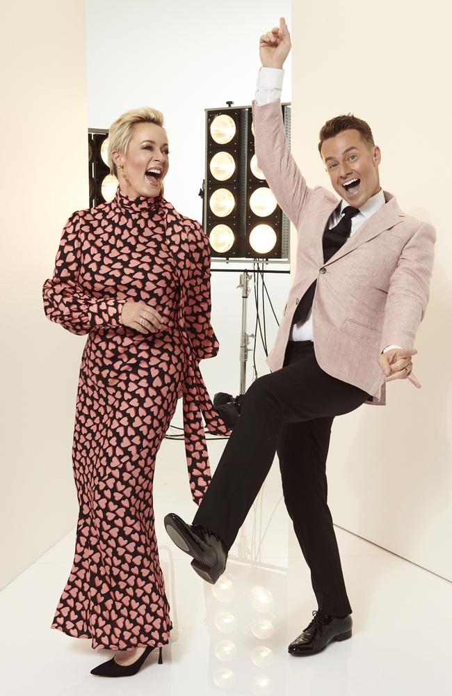 Amanda Keller and Grant Denyer host Dancing With The Stars.