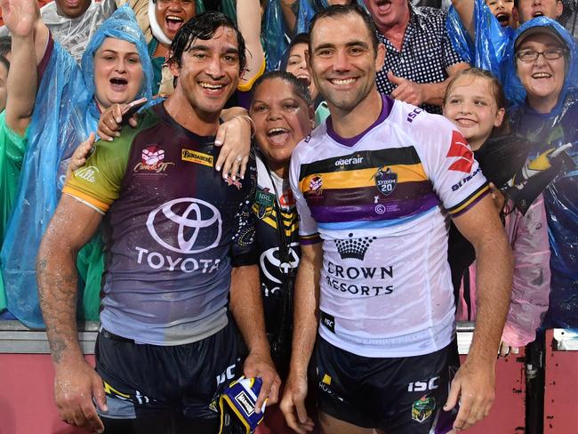 Johnathan Thurston (left) and Cameron Smith are still up for grabs. Picture: AAP