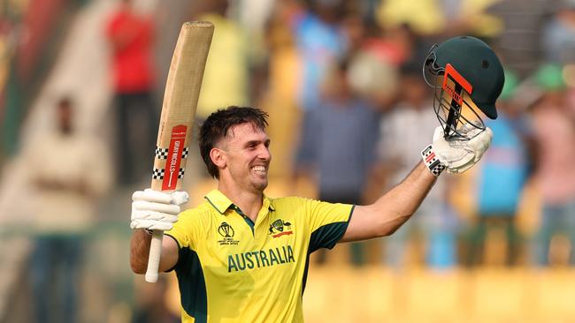 Warner and Mitch Marsh put on 259 for the first wicket. Picture: Robert Cianflone/Getty Images