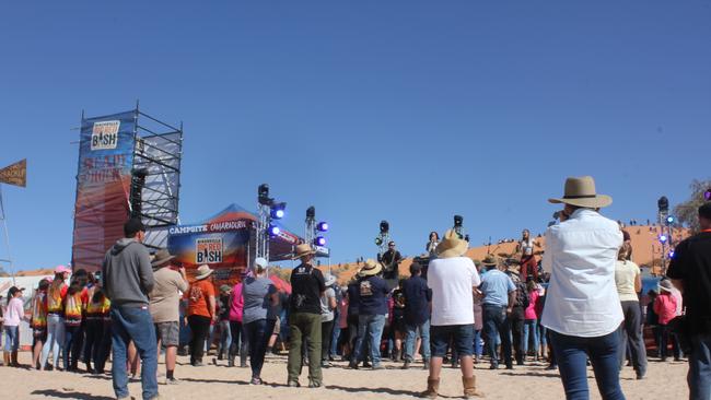 Daryl Braithwaite and John Farnham headlined this year’s Big Red Bash in the Simpson Desert. Picture: Dani Pogson