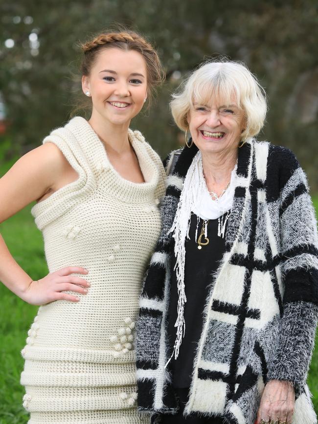 Originality rules: Mildura designer Judy Bond, right, with model Olivia Hall last year.