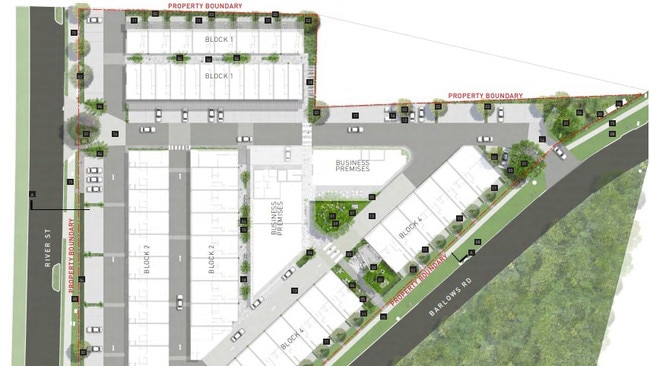 The proposed development on the corner of River St and Barlows Rd, West Ballina.