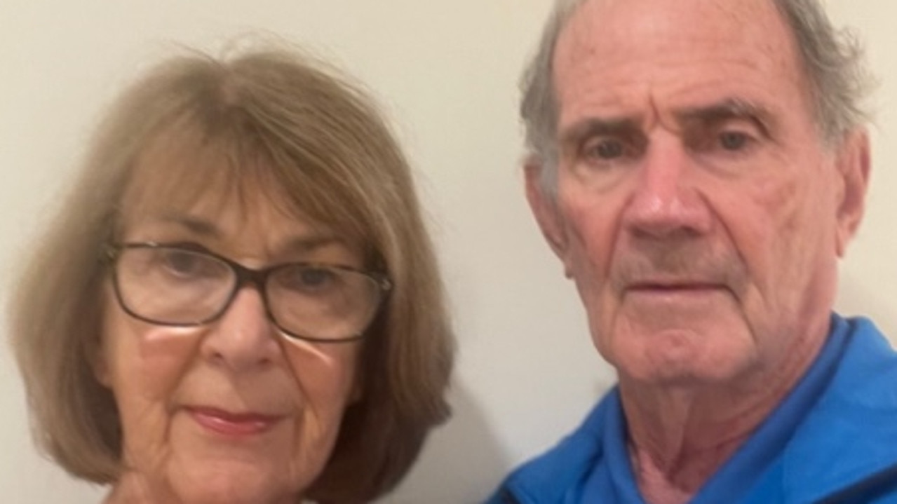 Jenny and Don Brown waited 48 hours in the emergency department of Wollongong Hospital before a bed was made available for him. Picture: Supplied