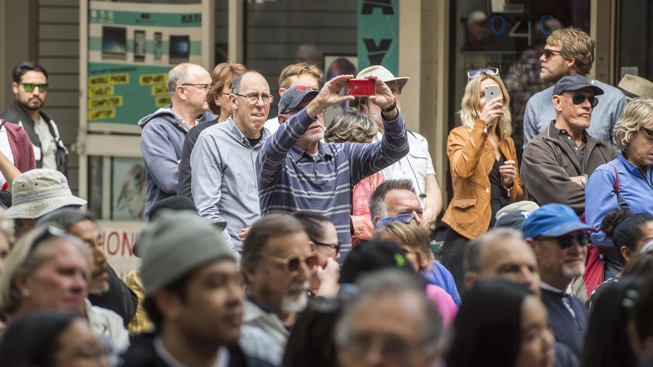 Crowd listens to Groove Organism. Picture: Troy Snook