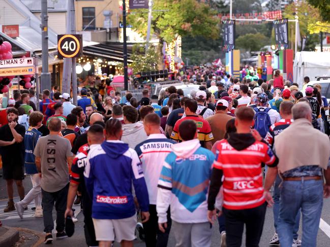 Crowds at Caxton Hotel for NRL Magic Round, Caxton St, Spring Hill Brisbane - on Friday 2nd May  2025 - Photo Steve Pohlner