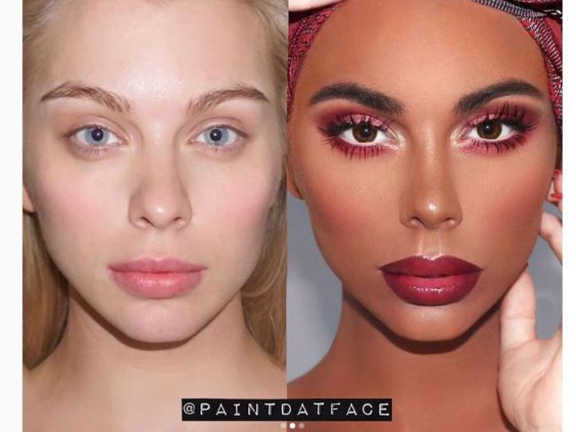 Is this blackface? The controversial image. Picture: @paintdatface/Instagram