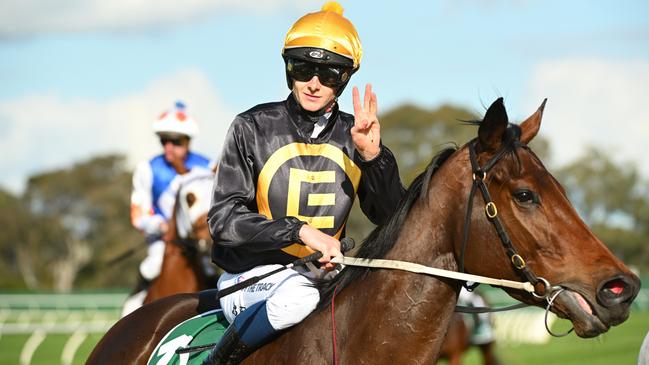 Ethan Brown won three of the first four races at Sandown last Saturday. Picture: Vince Caligiuri / Getty Images