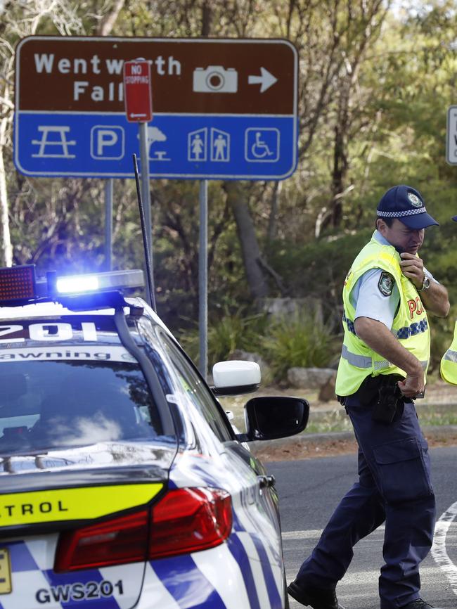 Police cornered the accused killer in the Blue Mountains on Tuesday night.