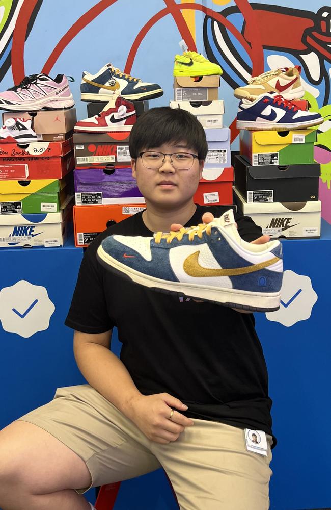 Jerry Kim, eBay Australia’s Head Sneaker Authenticator. Picture: Jessica Cham