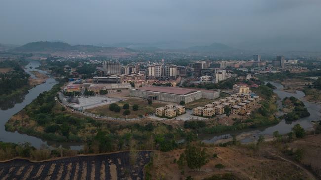 The new Chinese-built city known as Shwe KokKo, also called Yatai City, sits on the eastern edge of Myanmar’s Kayin State near the Thai border. Picture: Luke Duggleby / Redux