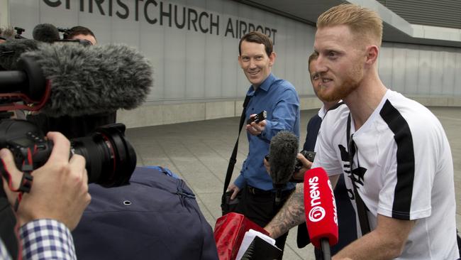 Ben Stokes (right) is ready and waiting in New Zealand. Picture: AP