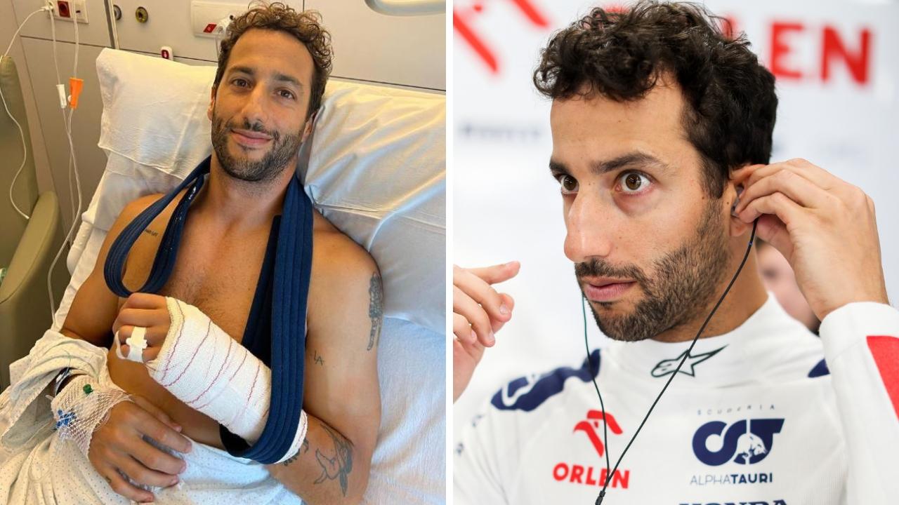 Daniel Ricciardo after his surgery.