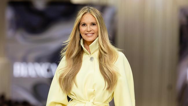 Supermodel Elle Macpherson returns to the runway for PayPal Melbourne Fashion Festival   Royal Exhibition Building. Picture: Jason Edwards