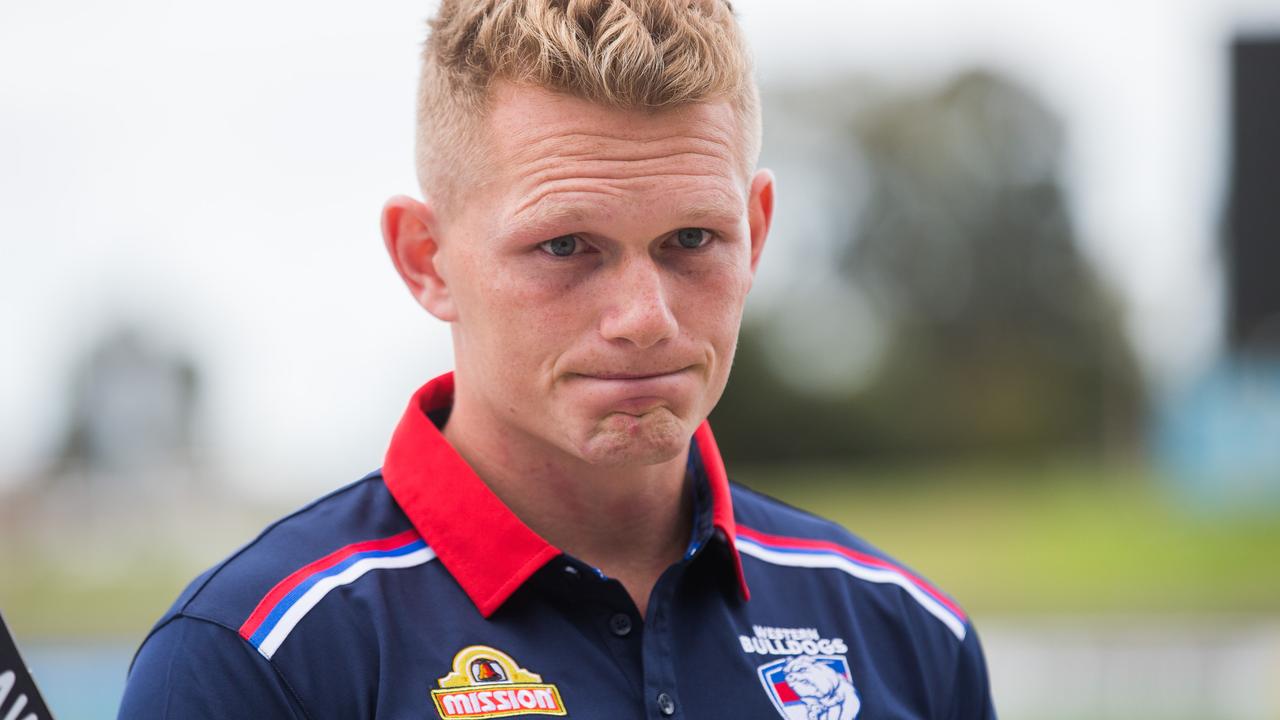 New Western Bulldogs recruit Adam Treloar after the star midfielder was traded in a last-minute deal.