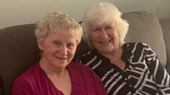 Judy Williams, pictured with her sister Robyn Hall, who launched a GoFundMe to help her financially and medically get back on her feet. Picture: Supplied