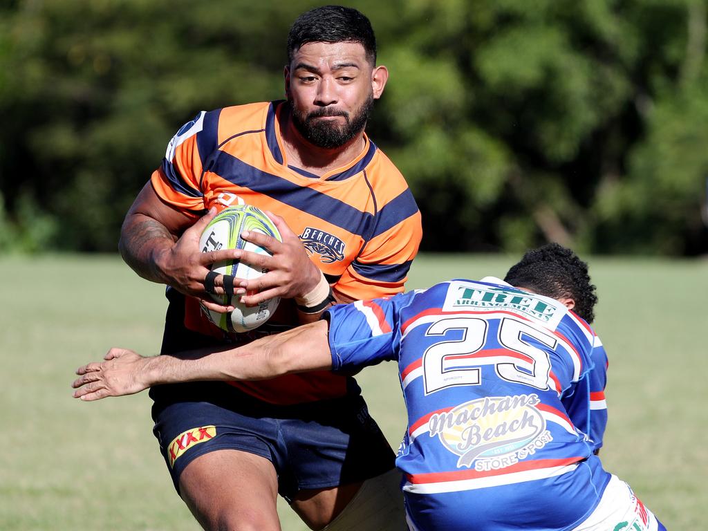 Ernest Suavai in action for Mudcrabs in the 2020 FNQ Rugby season. PICTURE: STEWART McLEAN