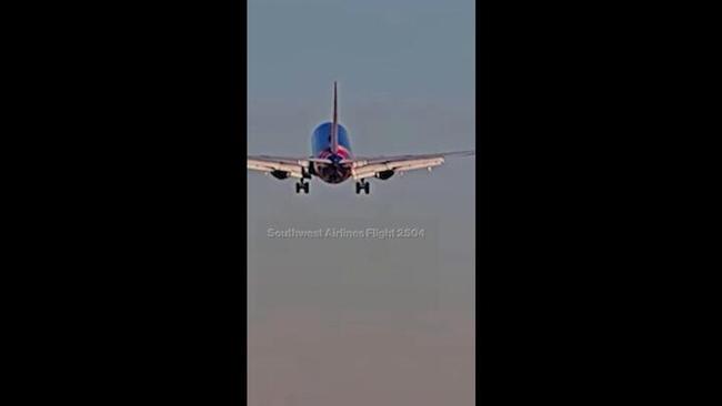 Wild footage shows shocking near miss between Southwest plane and private jet