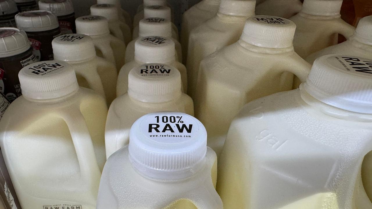 Fresno County dairy Raw Farm recalled its cream top raw milk after bird flu virus was found in a retail sample. Picture: Justin Sullivan/Getty Images/AFP