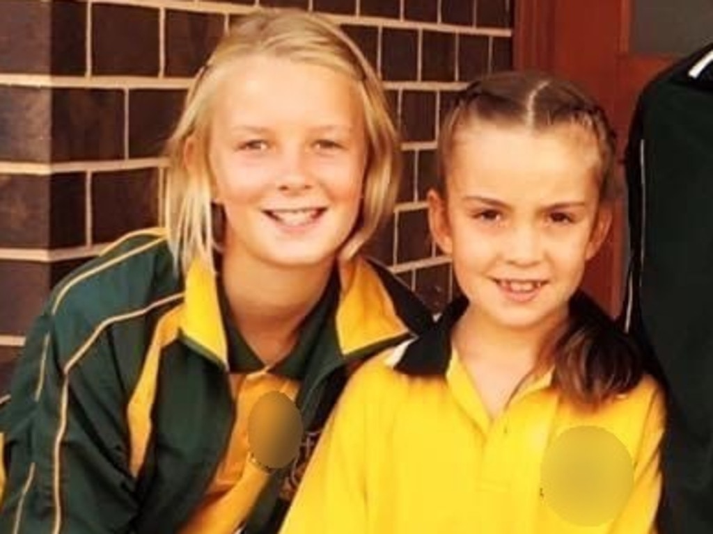 Pippa and Rose were 11 and seven when they had to give evidence in court, spending days on the stand. Picture: Copyright news.com.au