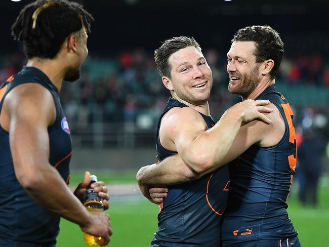 The Giants have won all three finals meetings against the Swans, including most recently in 2021. Picture: Steve Bell/AFL Photos/via Getty Images