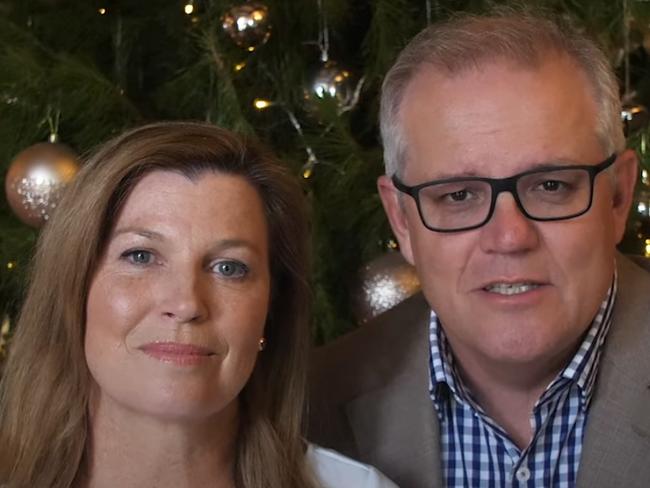 Prime Minister Scott Morrison and wife Jenny record a Christmas message to Australians, published to his official Instagram account on Christmas Day, 2020.