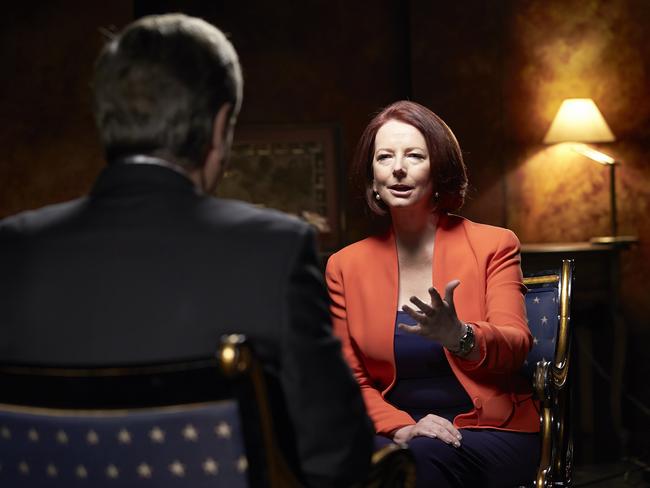 Julia Gillard speaks to Ray Martin on Tuesday night.