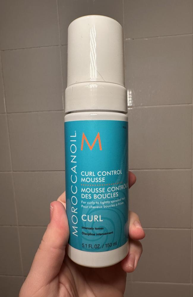 Moroccanoil Curl Control Mousse. Picture: news.com.au/Philippa Tonkin.