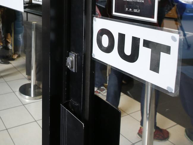 AFL footy fans queued for two days for tickets to Friday night’s match. Picture: David Caird