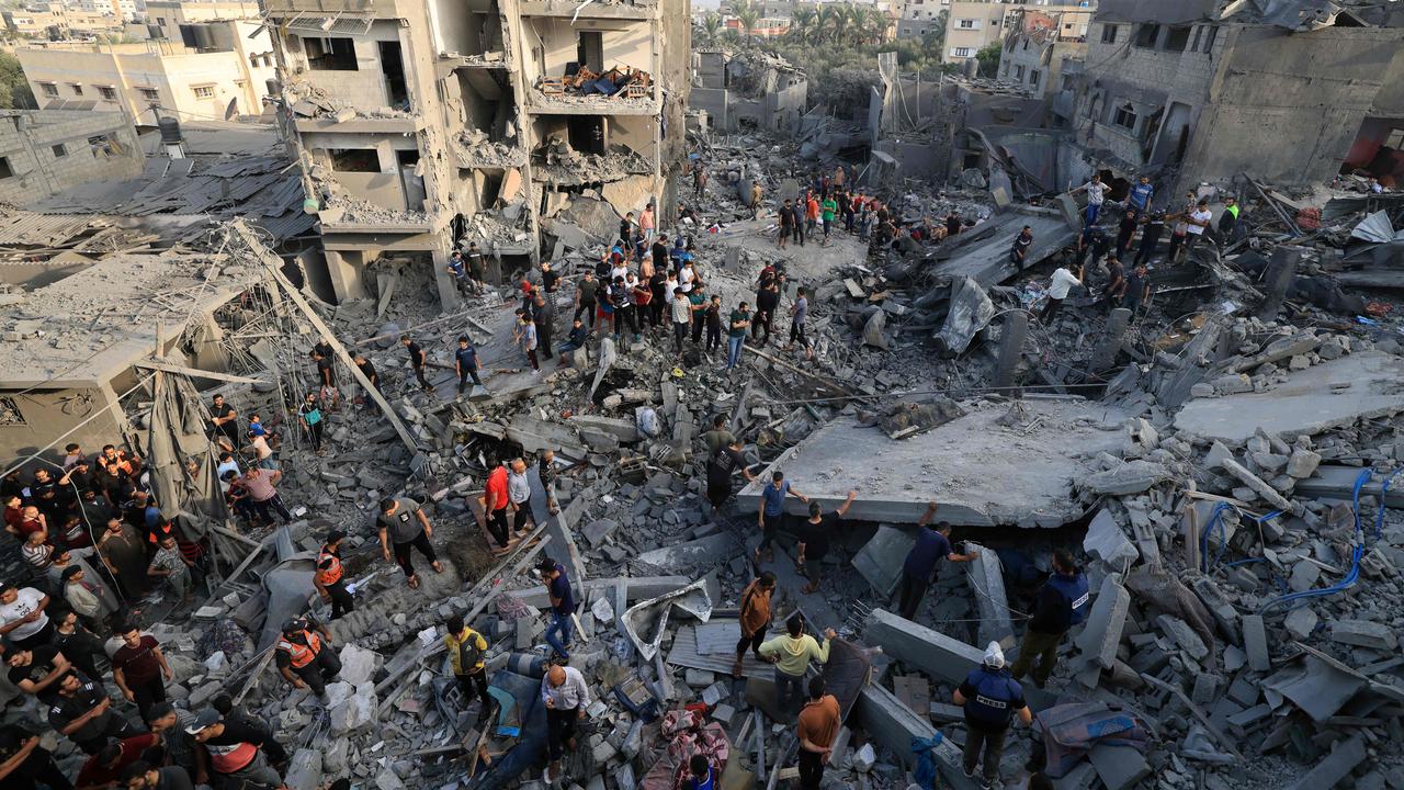 Dozens are dead after Israeli air strikes on the Maghazi refugee camp in Gaza. Picture: AFP