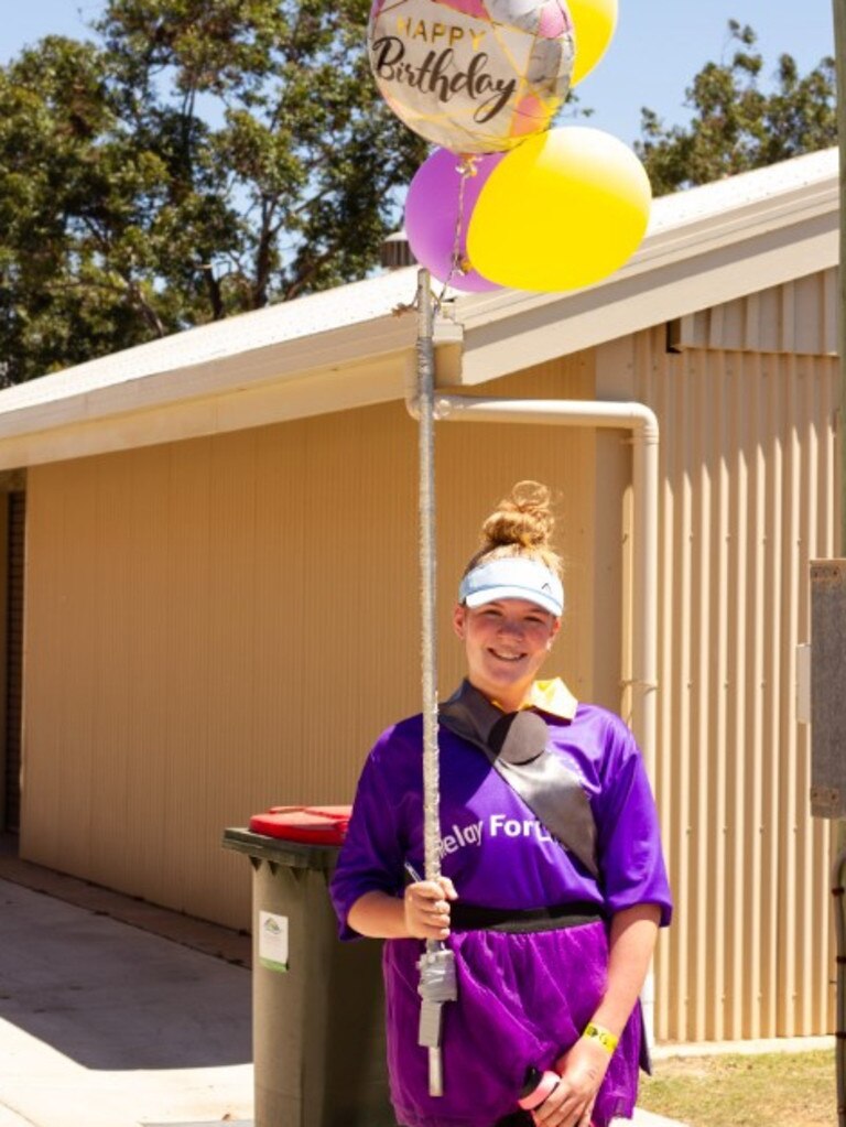 Samantha Mitchell from Bundaberg Christian College at the 2023 Bundaberg Relay for Life.