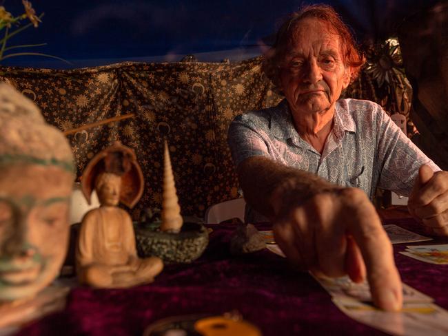 Fortune teller Manfred Zander talks us through the predictions for 2021 with a tarot reading.Picture: Che Chorley