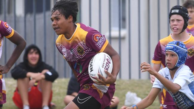 Billo Wotton playing for Charters Towers as an under 13 - he is now a Queensland representative from Wavell SHS. Picture: Evan Morgan