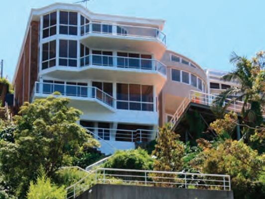 The current home, which overlooks Middle Harbour. Picture: Supplied.