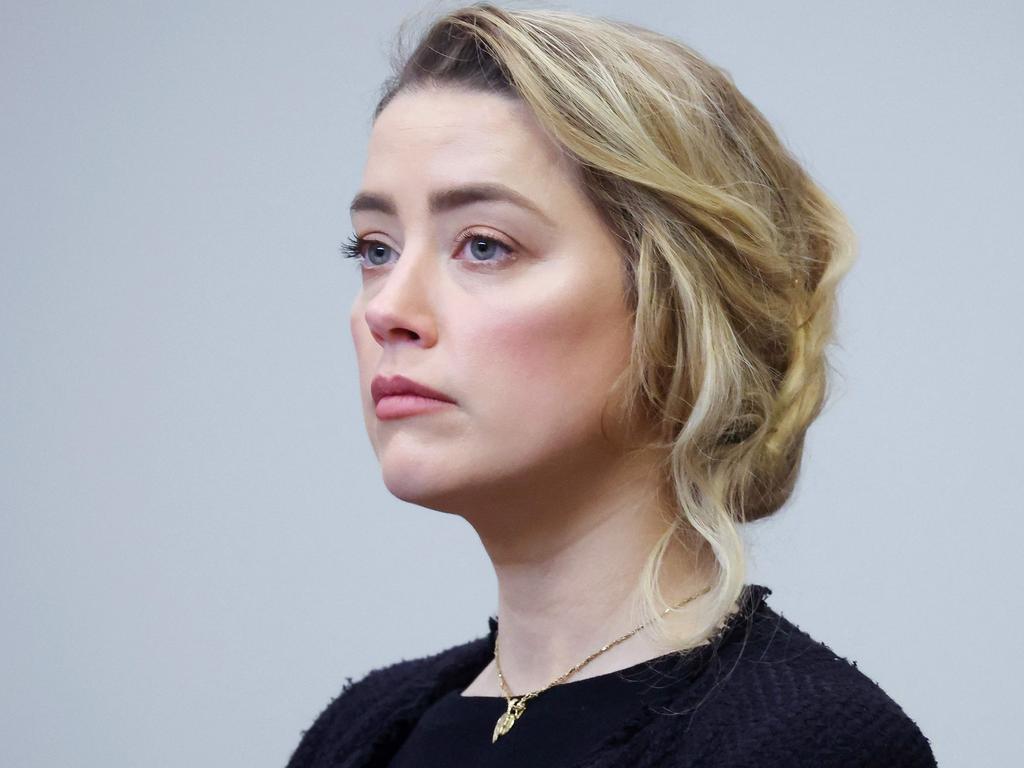 US actor Amber Heard arrives at the Fairfax County Circuit Court in Fairfax, Virginia, on April 28, 2022. Picture: Michael Reynolds / AFP.