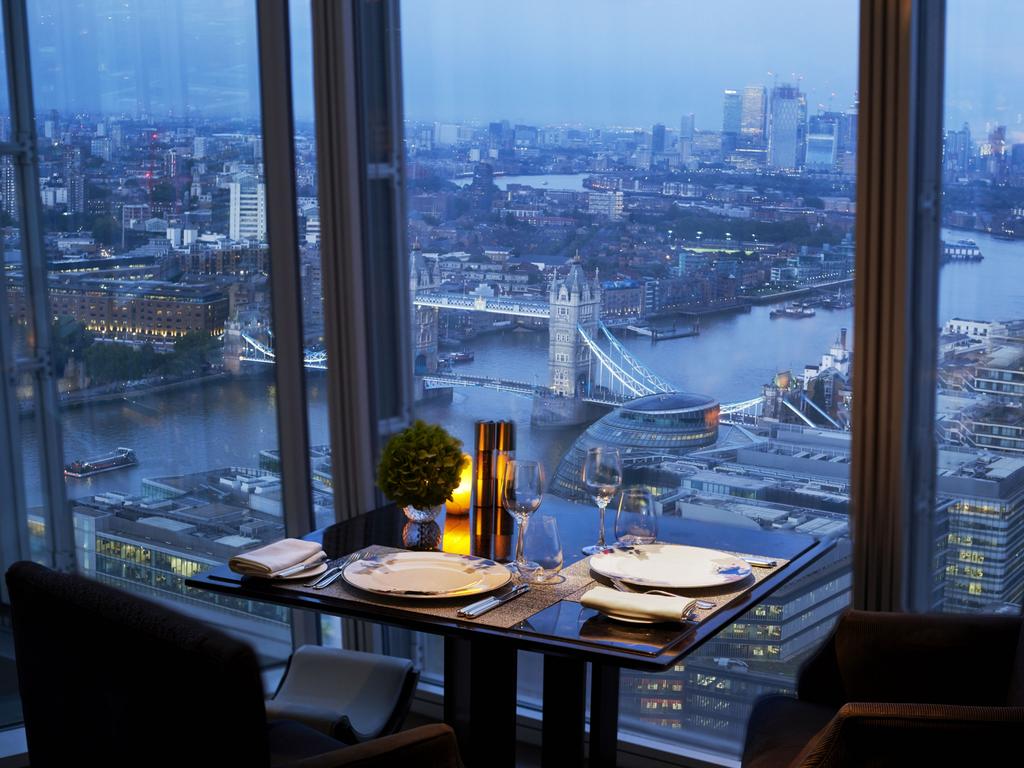 The view of London from the Shangri-La Hotel at The Shard. Picture: Philip Reed