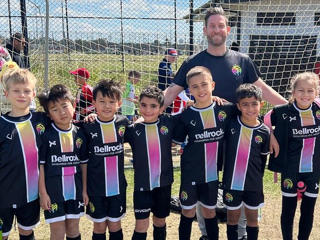 Daniel Georgievski and some of his Stella Academy players