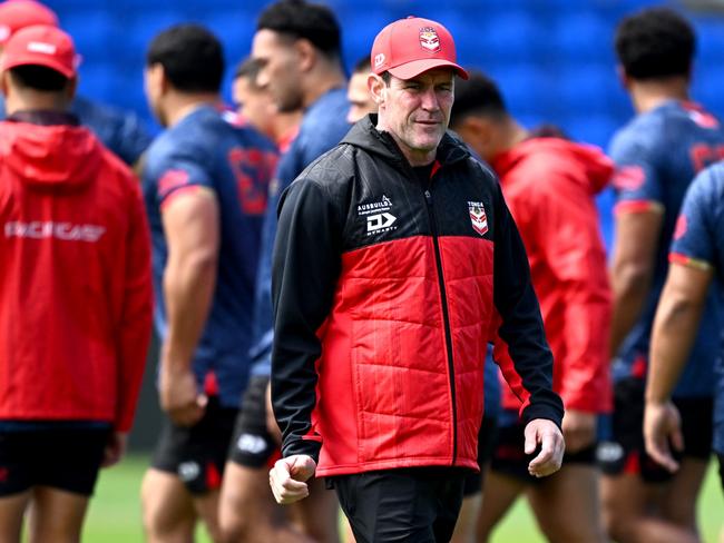 Tonga’s head coach Kristian Woolf has backed his half to handle the pressure of a final. Picture: Getty Images