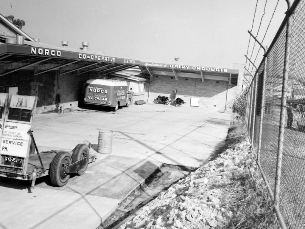 Historic: Norco Norco trucks and buildings, South Lismore, circa 1963. Photo The Northern Star Archives